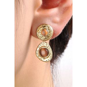 Oorbellen dames - Aliza - Oranje/Goud - Maat One size