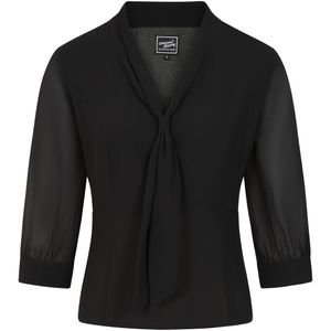 Top - Glamour Bunny Business Babe - Zwart