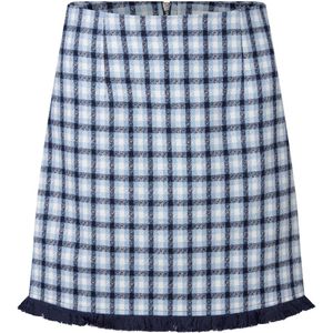 A-lijn rok - Louche - Lichtblauw/Blauw - Maat 14