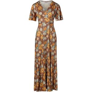 Maxi jurk - Vintage Chic for Topvintage - Bruin/Multicolour