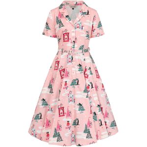 Swing jurk - Banned Retro - Roze/Multicolour