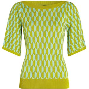 Top - King Louie - Groen/Turquoise - Maat XS