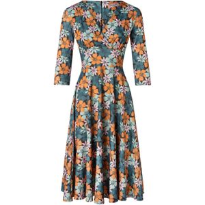 Swing - Vintage Chic for Topvintage - Jurk - Blauw/Multicolour