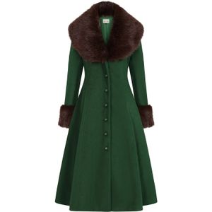 Banned Retro - Mantel - Groen - Semi-swing model - Geheel gevoerd