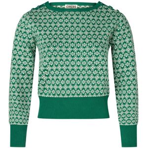 Top - Circus - Wit/Groen/Donkergroen