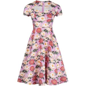Swing jurk - Topvintage Boutique Collection - Paars/Multicolour - Maat XL