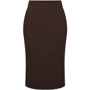 Strakke rok - Vintage Chic for Topvintage - Bruin - Maat 10
