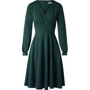 Swing Jurk - Helaine - Donkergroen - Vintage Chic voor Topvintage
