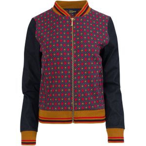 LaLamour - Bomberjack - Blauw/Donkerblauw/Multicolour - Dames