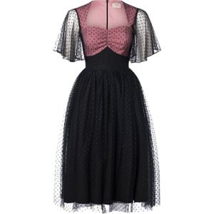 Swing jurk - Topvintage Boutique Collection - Zwart/Roze