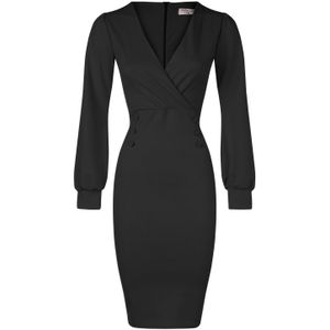 Strakke jurk - Vintage Chic for Topvintage - Zwart