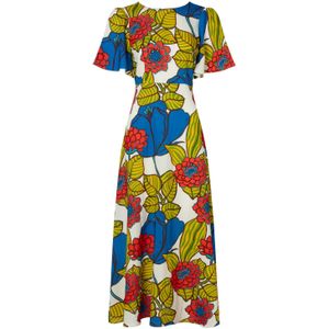 Maxi jurk - Traffic People - Wit/Multicolour - Maat XS