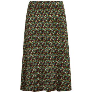 King Louie - Juno - A-lijnrok - Bordeauxrood/Multicolour