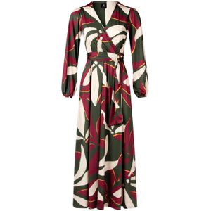 Maxi jurk - K-Design - Donkergroen/Multicolour
