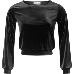 Top - Vintage Chic for Topvintage - Zwart