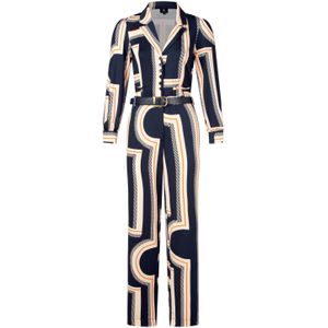 Jumpsuit - K-Design - Blauw/Creme