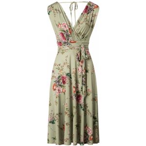 Swing jurk - Vintage Chic for Topvintage (Groen/Multicolour)