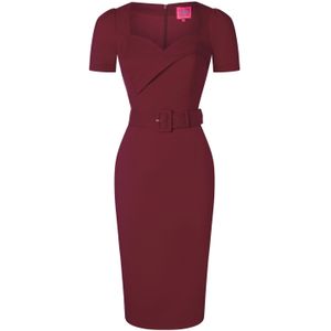 Strakke jurk - Glamour Bunny - Rood/Bordeauxrood