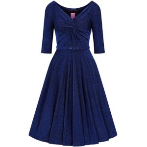 Swing jurk - Glamour Bunny - Blauw/Donkerblauw