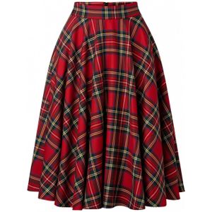 Banned Retro - Swing Rok - Rood/Multicolour