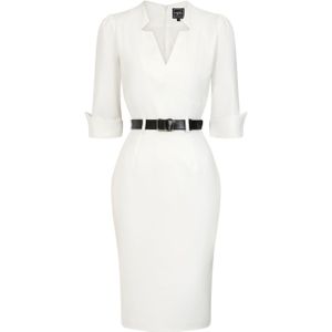 Glamour Bunny - Business Babe - Kokerjurk - Wit