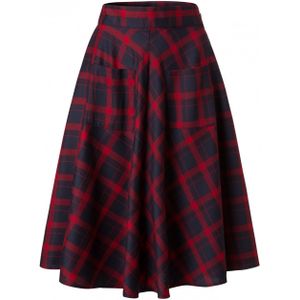 Swing rok - Banned Retro - Rood/Blauw