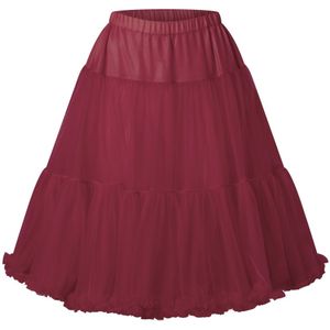 Petticoat - Topvintage Boutique Collection - Rood/Bordeauxrood
