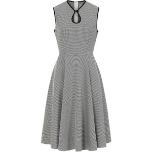 Swing jurk - Banned Retro - Zwart/Wit - Maat M
