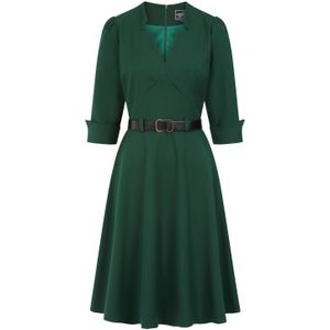 A-lijn jurk - Glamour Bunny Business Babe - Groen/Donkergroen