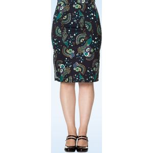 Strakke rok - Banned Retro - Blauw/Donkerblauw