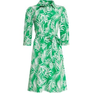 A-lijn jurk - Smashed Lemon - Wit/Groen - Maat M