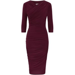 Strakke jurk - Vintage Chic for Topvintage - Rood/Bordeauxrood