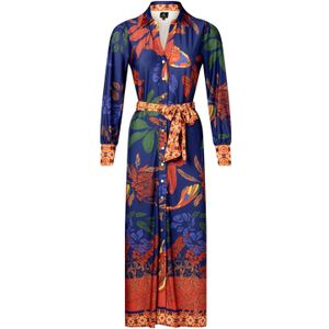 Maxi jurk - K-Design - Blauw/Donkerblauw/Multicolour