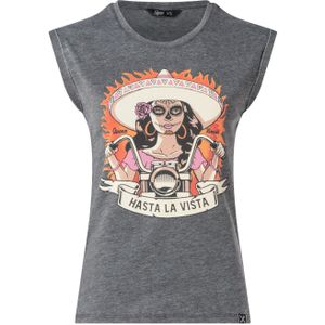 T-shirt dames - Queen Kerosin - Grijs