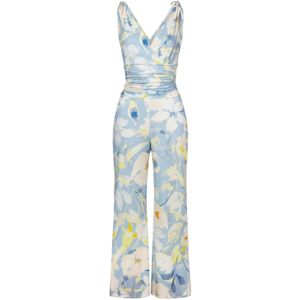 Jumpsuit - Vintage Chic for Topvintage - Lichtblauw/Blauw/Pastel/Multicolour - Maat 16