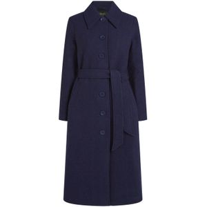King Louie - Mantel - Donkerblauw - Lange Mantel - 100% Wol