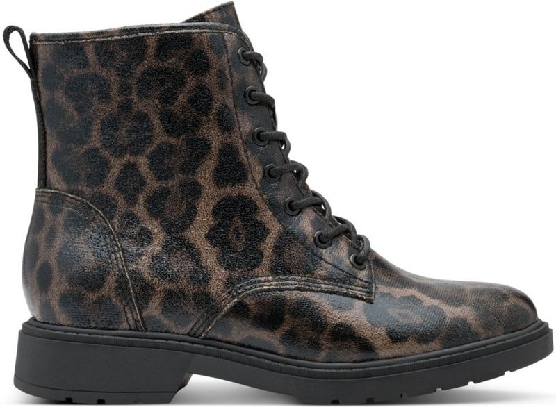 Jana - Veterboots - Donker Leopard - Vegan