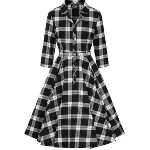 Swing jurk - Hearts & Roses - Zwart/Wit