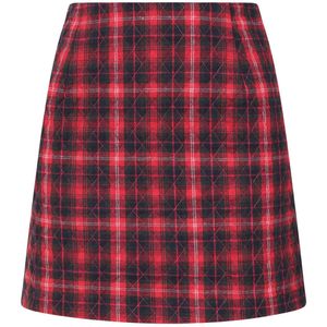 A-lijn rok - Louche - Rood/Multicolour