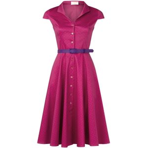 Topvintage - Boutique Collection - Swing Jurk - Bordeauxrood