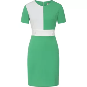 EIRUKON Zomerjurk voor dames, elegante korte mouwen, V-hals