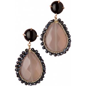 Topvintage Boutique Collection - Oorbellen - Zwart/Blauw