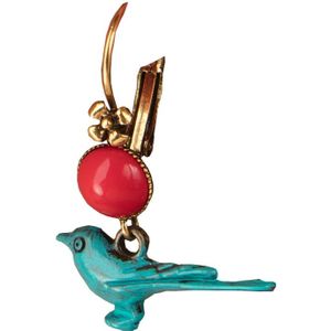 Oorbellen dames - Urban Hippies - Rood/Blauw/Goud - Maat One size
