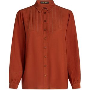 King Louie - Blouse - Bruin - Lange Mouwen - EcoVero Viscosemix