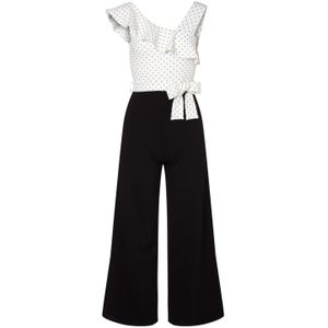Jumpsuit - Vintage Chic for Topvintage - Zwart/Wit - Maat 16