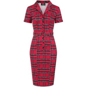 Strakke jurk - Hearts & Roses - Rood