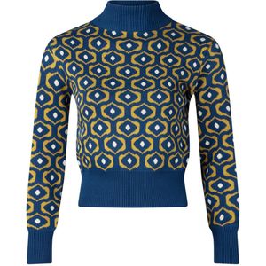 Top - Circus - Blauw/Donkerblauw/Geel