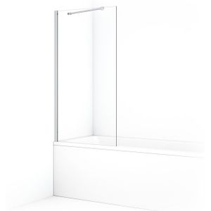 Diamond Badwand | 80 cm Chroom Helder glas