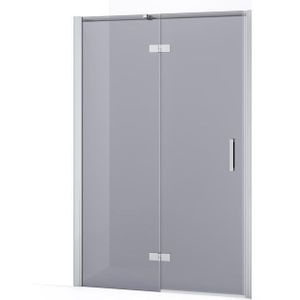 Diamond Douchedeur | 120 cm Chroom Rookglas Draaideur