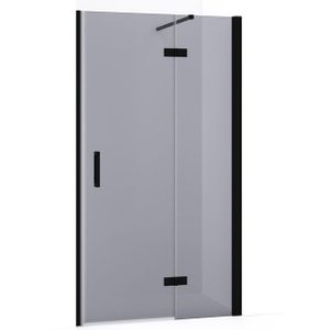 Diamond Douchedeur | 100 cm Mat zwart Rookglas Draaideur
